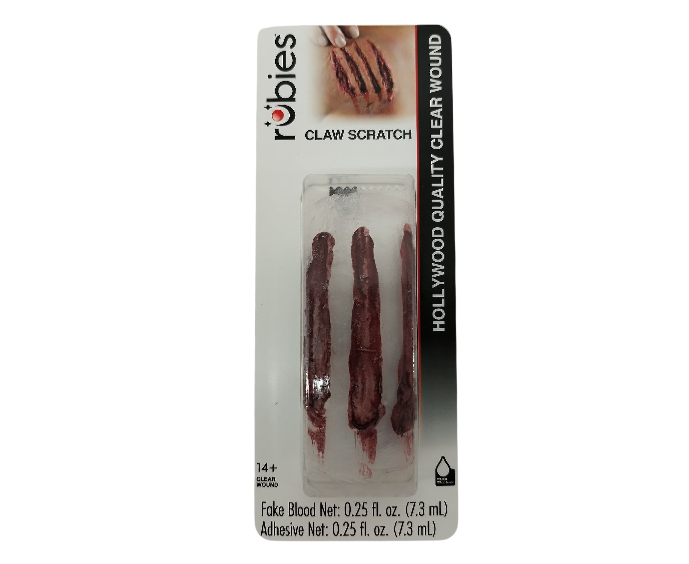 Claw Scratch Latex Wound with Fake Blood .25oz, Halloween Make-up for Adults, by Rubies II