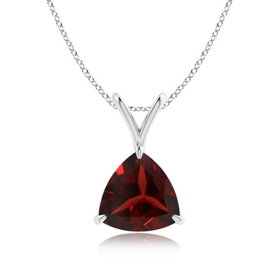 Angara Necklace - Natural 1.9 ct Garnet Pendant Necklace in Platinum for Women (Size-8mm) | January Birthstone Jewelry, Birthday, Anniversary, Christmas, Jewelry Gift for Women