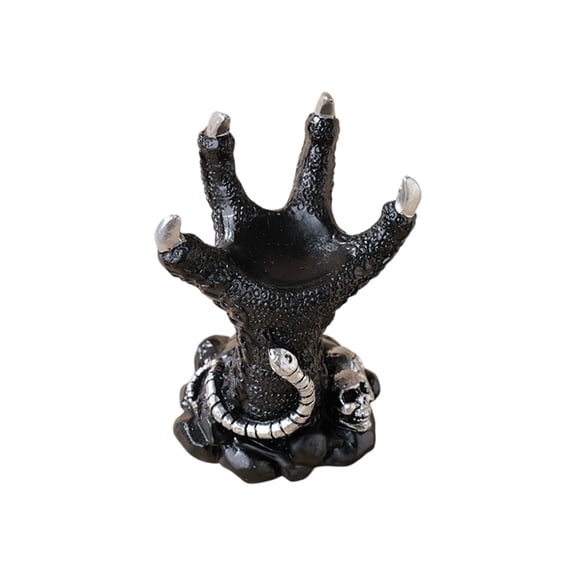 Claw Shaped Resin Crystal Ball Base, Witch Themed Display Stand, Desktop Ornament for Home Office, Halloween Holiday Gift & Indoor Tabletop Decor