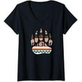 thumbnail image 1 of Claw Symbol American Indian Pattern V-Neck T-Shirt, 1 of 3