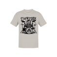 thumbnail image 1 of Clawcore, punk cat playing drums Men's T-shirt, 1 of 3