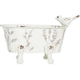 Clawfoot Bathtub Mini Planter White Metal