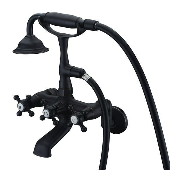 Clawfoot Tub Faucet Bronze,Wall Mount Tub Filler in Oil Rubbed Bronze Finish Sumerain