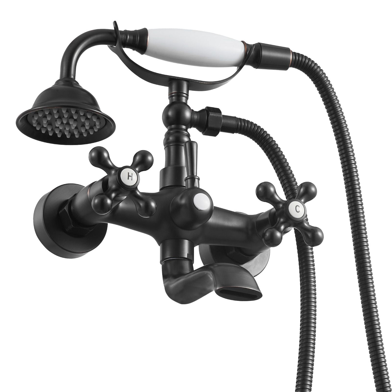 Clawfoot Tub Faucet with Handheld Shower Oil-Rubbed Bronze for Bathroom Bathtub
