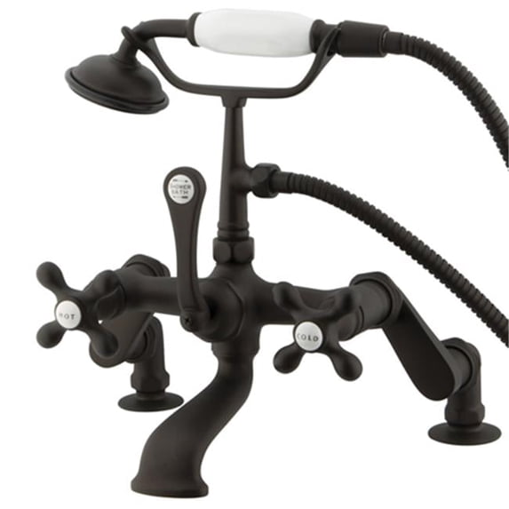 Clawfoot Tub Filler With Hand Shower - Oil Rubbed Bronze Finish