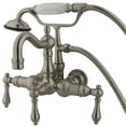 thumbnail image 1 of Clawfoot Tub Filler With Hand Shower - Satin Nickel Finish, 1 of 1