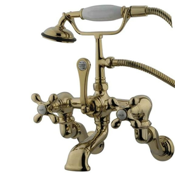 Clawfoot Tub Filler with Hand Shower - Polished Brass Finish