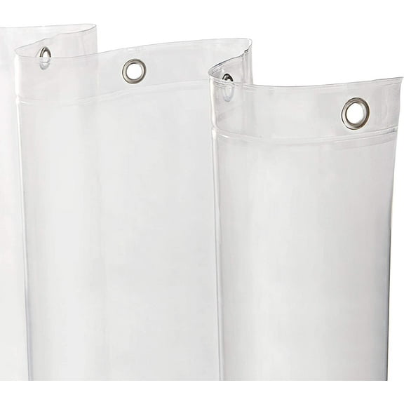 Clawfoot Tub Short Clear Shower Curtain Liner 180x65 Inch Wrap Around Shower Liner with 6 Magnets Waterproof Peva Plastic Shower Curtain Set 32 Metal Hooks Included