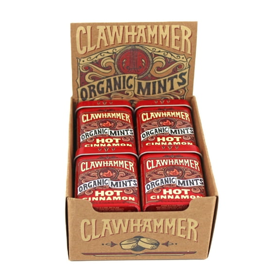 Clawhammer Organic Mints Hot Cinnamon 12 Count
