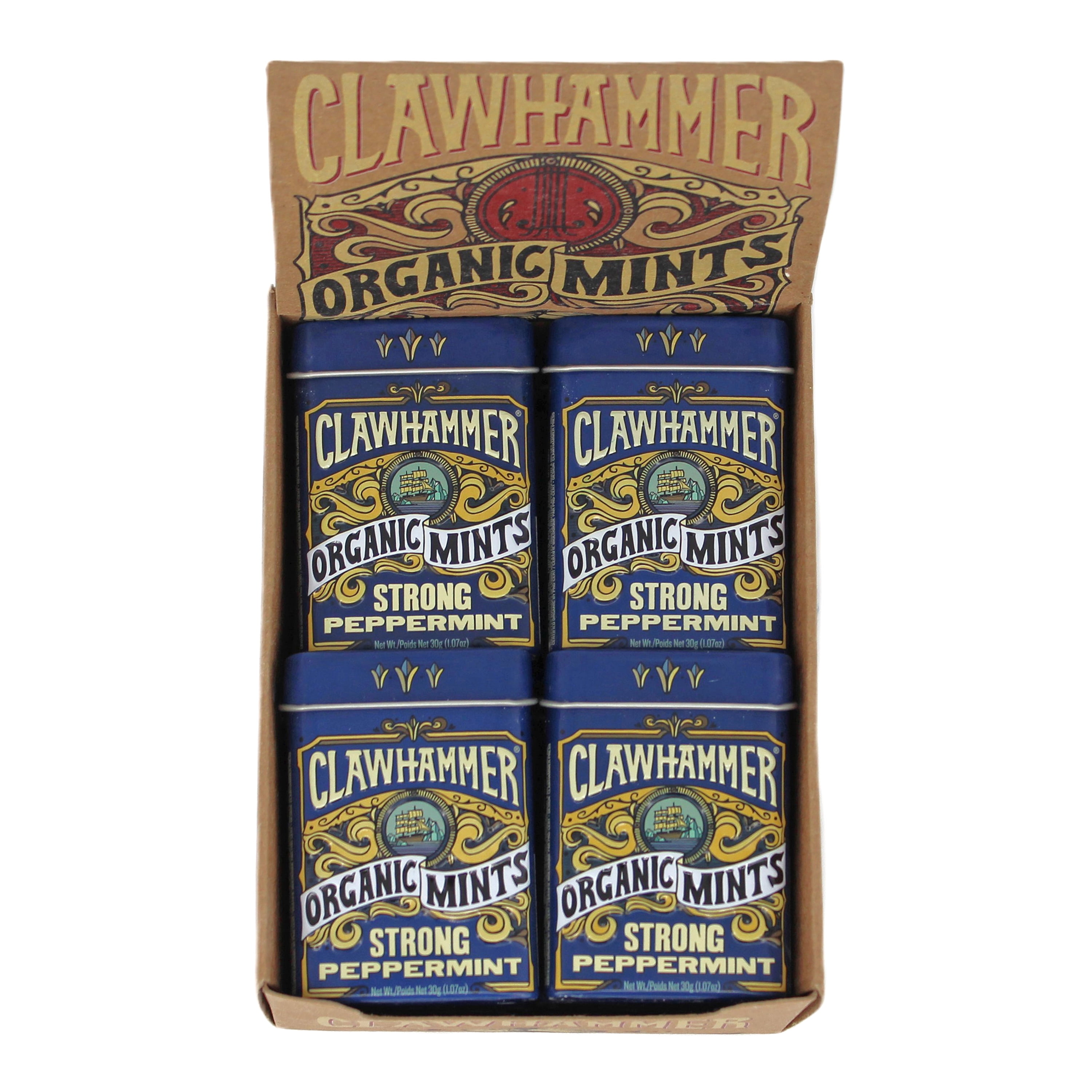 Clawhammer Organic Mints Strong Peppermint 12 Count