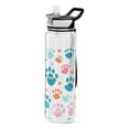 thumbnail image 1 of Claws Print Sports Water Bottle Portable Travel Mug 32oz BPA Free Leak Proof Straw Transparent Tritan for Gym Yoga Cycling Camping, 1 of 7