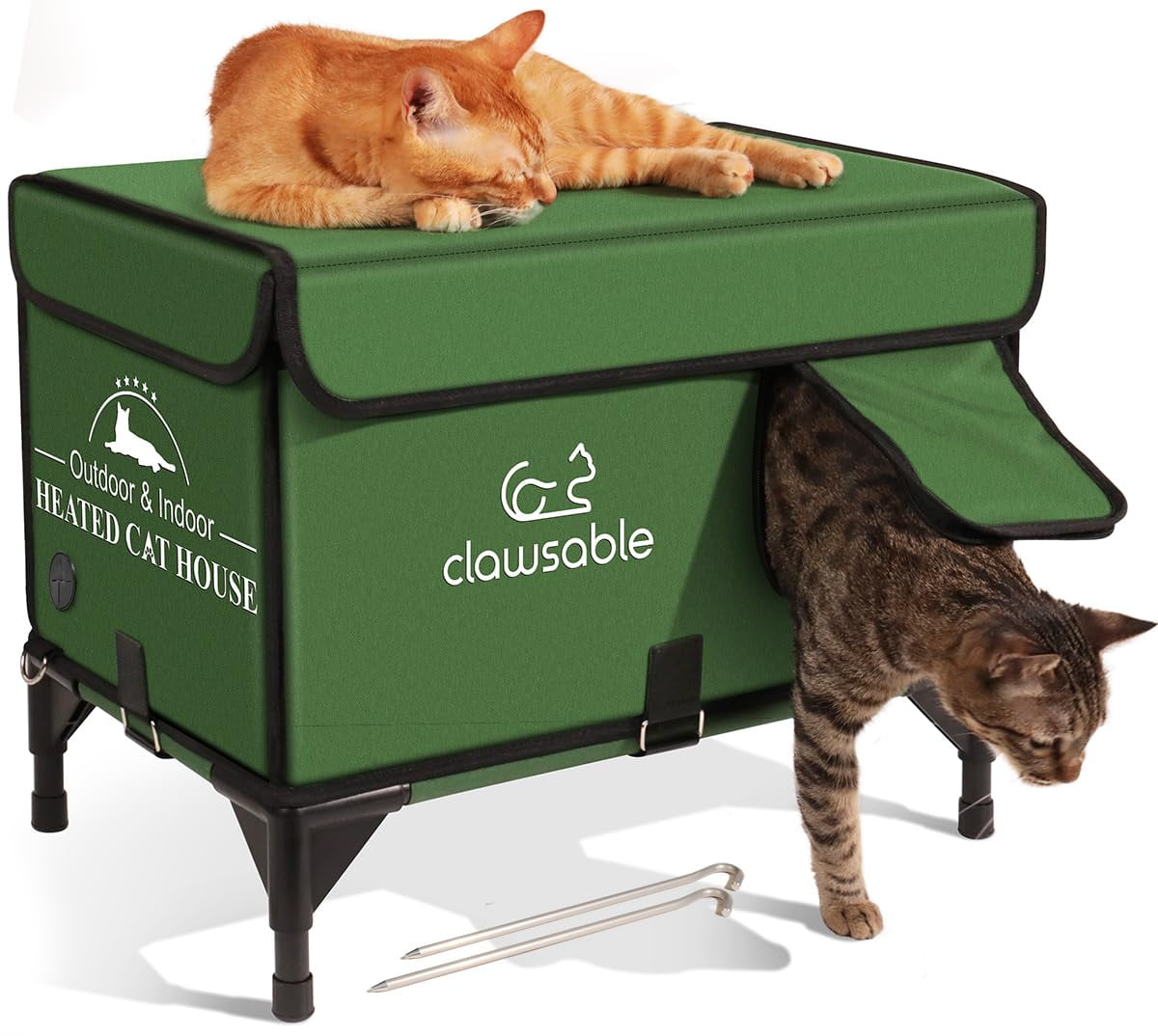 Clawsable Indestructible Cat House for Outdoor Cats in Winter