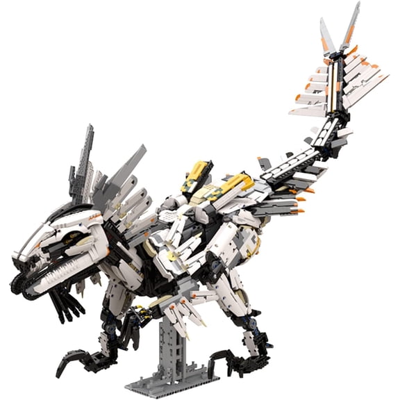 Clawstrider Machine Monster Building Kit with a Display Stand | Compatible with Lego Horizon Forbidden West | Iconic Machine Attack Dinosaur Model, New 2022 (7,030 Pieces),Colorful