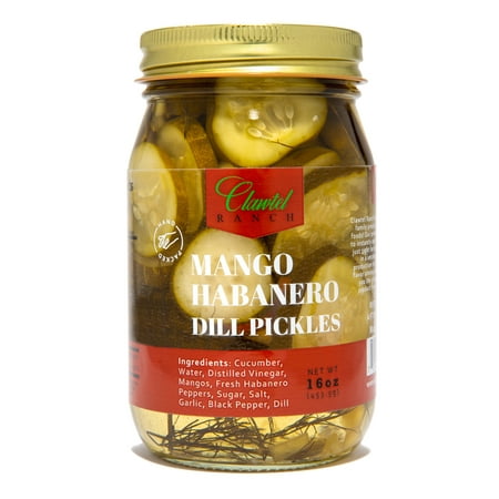 Clawtel Ranch Mango Habanero Dill Pickles 2 Jars, 16 fl oz Jar