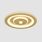 Claxy 10" Gold Round Flush Mount LED Ceiling Light with Motion Senser