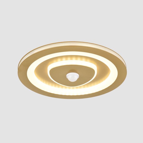 Claxy 10" Gold Triangle Flush Mount LED Ceiling Light with Motion Senser