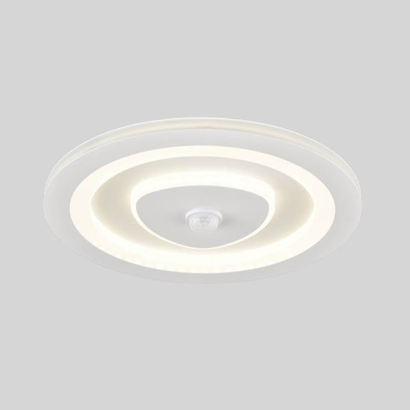 Claxy 10" White Triangle Flush Mount LED Ceiling Light with Motion Senser