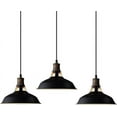 thumbnail image 1 of Claxy 12" Black Barn Pendant Light Fixture 3-Pack, 1 of 8