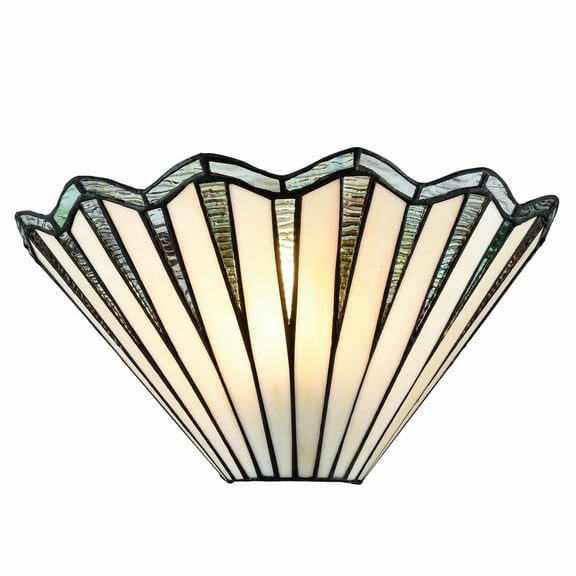 Claxy 12" Tiffany Style Wall Sconce with Shell Stained Glass Shade