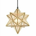 thumbnail image 1 of Claxy 14" Gold Star Pendant Light with Seeded Glass Shade, 1 of 9
