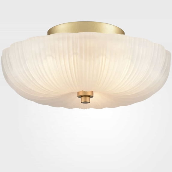 Claxy 3-Light Brass Ceiling Light with Bowl Frosted Glass Shade