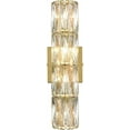 thumbnail image 1 of Claxy 4-Light Gold Wall Sconce with Tube Crystal Glass Shade, 1 of 7