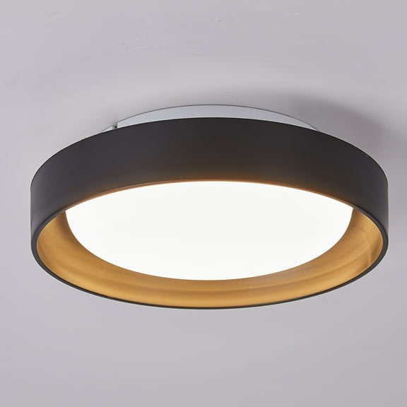Claxy 8" Black Round LED Flush Mount Ceiling Light
