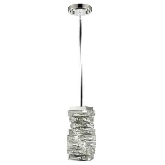 Claxy Chome Crystal Glass Pendant Light LED Hanging Light Fixture