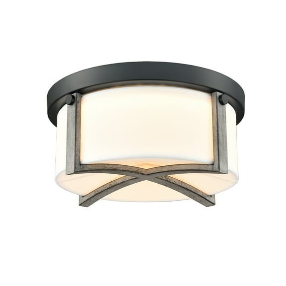 Claxy Dimmable Flush Mount LED Ceiling Light with Drum Fabric Shade