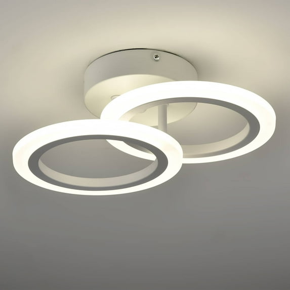 Claxy Double Circle LED Semi Flush Mount Light