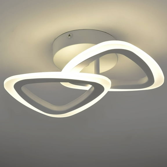 Claxy Double Triangle LED Semi Flush Mount Light