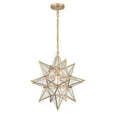 thumbnail image 1 of Claxy Gold Moravian Star Pendant Light with Clear Glass Shade, 1 of 7