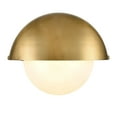 thumbnail image 1 of Claxy Gold Wall Sconce with Half Globe Milk Glass Shade, 1 of 7
