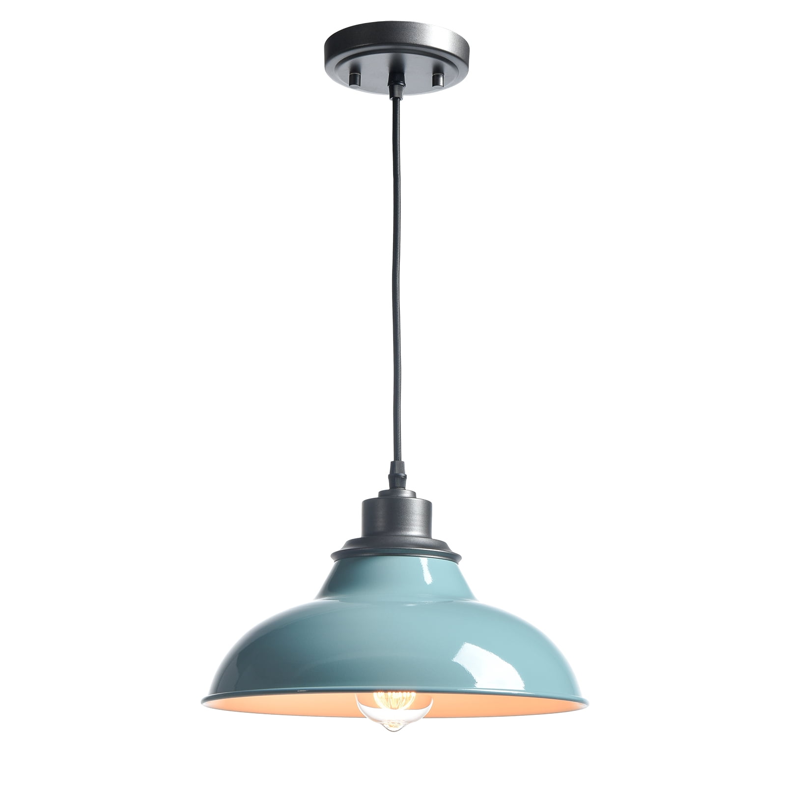 Claxy Light Blue Barn Style Pendant Light Fixtures with Cord