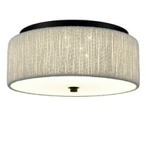 Claxy White Drum LED Flush Mount Ceiling Light for Hallway Bedroom