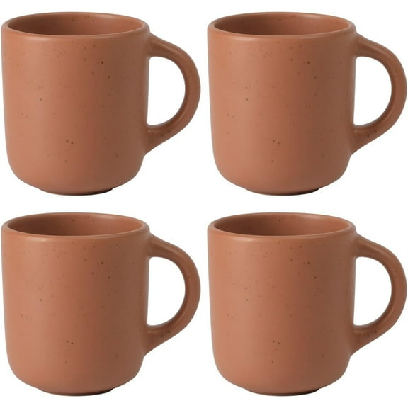 Clay 4 Piece Mug Set - Burnt Apricot Terracotta