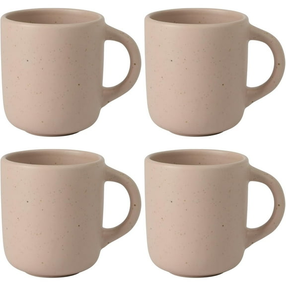 Clay 4 Piece Mug Set - Prosecco Blush Pink