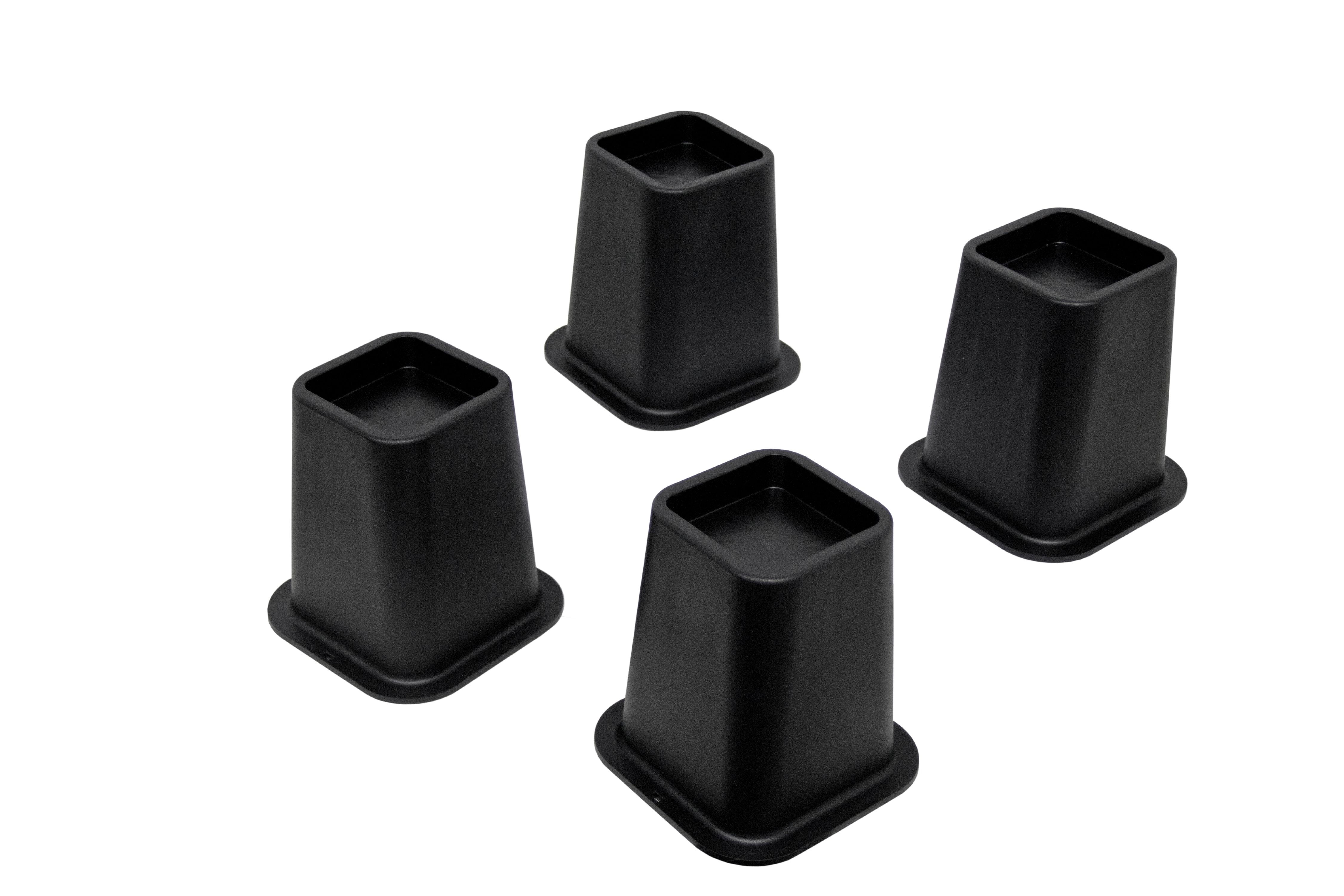 Clay 5" Black Bed Risers, For Furniture, Beds, Tables, Chairs, Sofas ...
