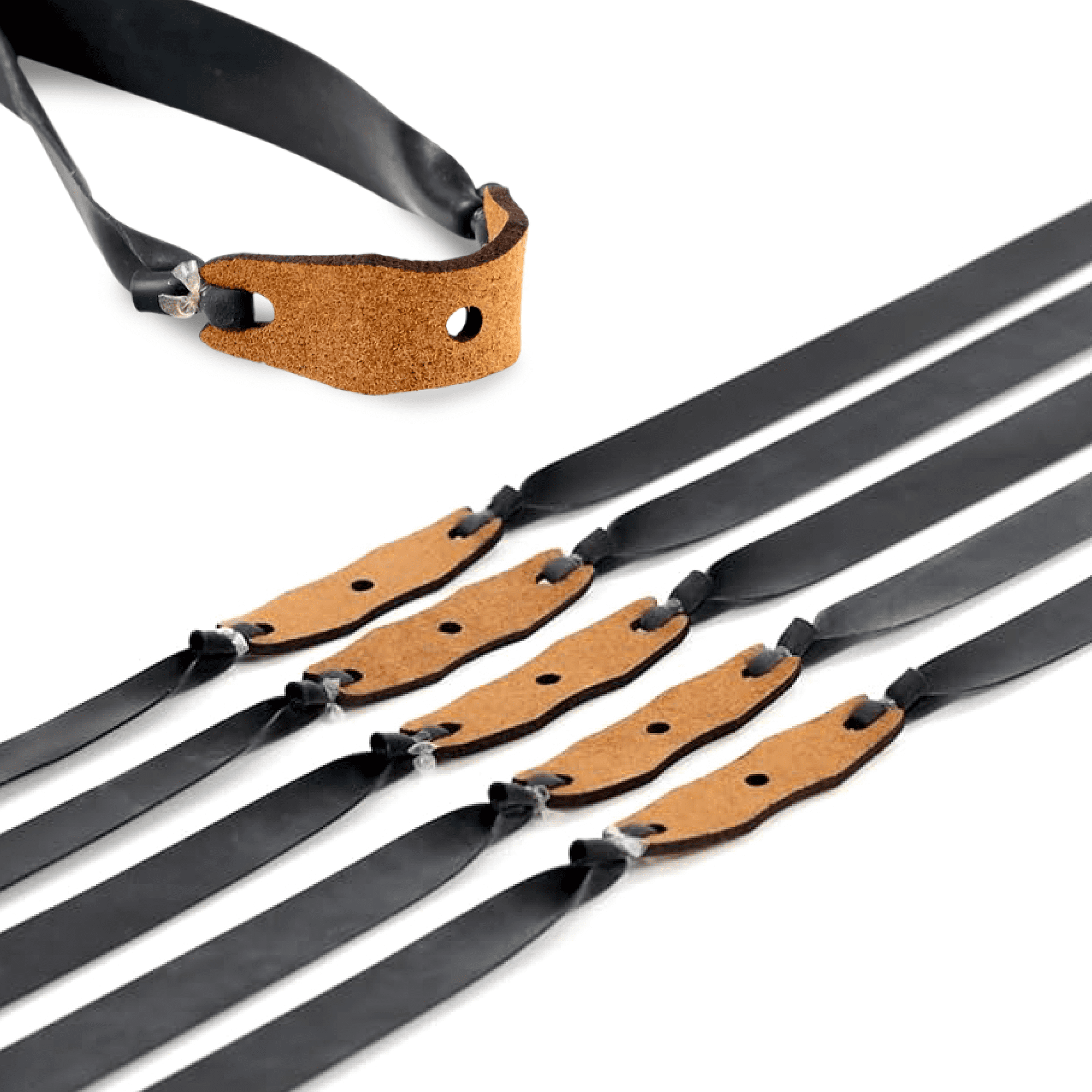 Clay Ammo Slingshot Bands (5-Pack) Powerful Professional Elastic Rubber SimpleShot Shooting Flat Bands