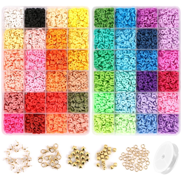 Clay Bead Bracelet Kit - Bracelet String, 7278pcs48 Colors Clay Beads of  Bracelets Making, Friendship Bracelet Kit & Bracelet Making Kit with  Pentagram Beads Elastic Thread, Christmas Crafts Gifts 