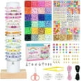 Clay Beads 7500 Pcs Bracelet Making Kit,2PCS 24 Colors DIY Arts and