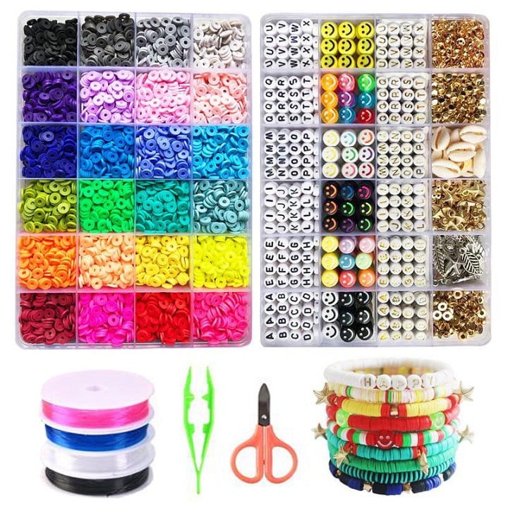 Clay Beads Disc Beads Making Kit For Child Polymer Clay Discs - Walmart.com