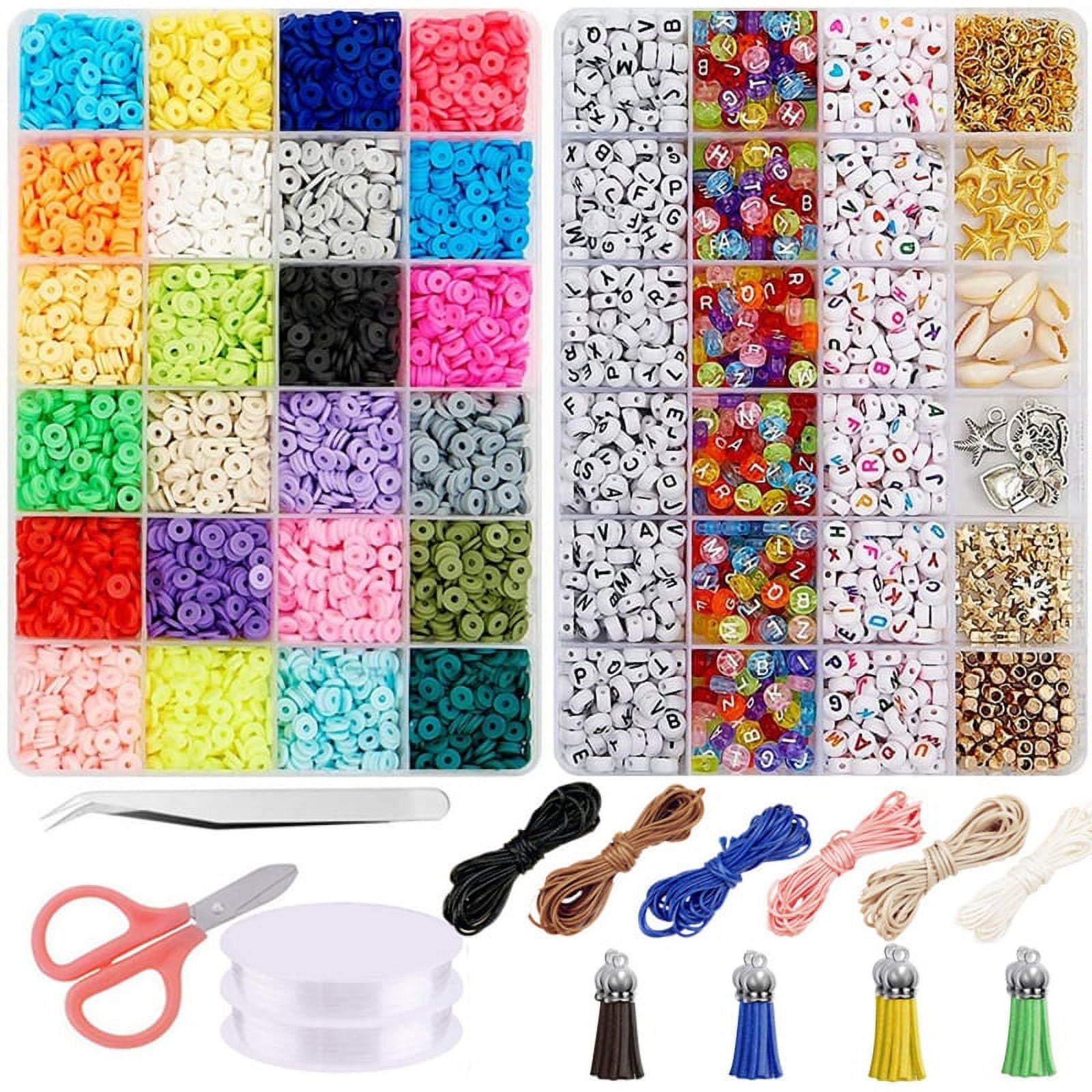 Polymer Clay Beads for Jewelry Making, 18 Colors 6mm Colored Flat