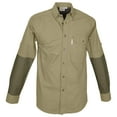 thumbnail image 1 of Clay Bird Shirt for Men - L-Sleeve (Khaki/Moss, Small), 1 of 4