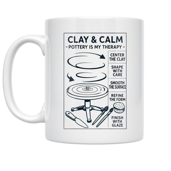 Clay Calm Serenity 11 oz Coffee Mug - For Ceramic Artists