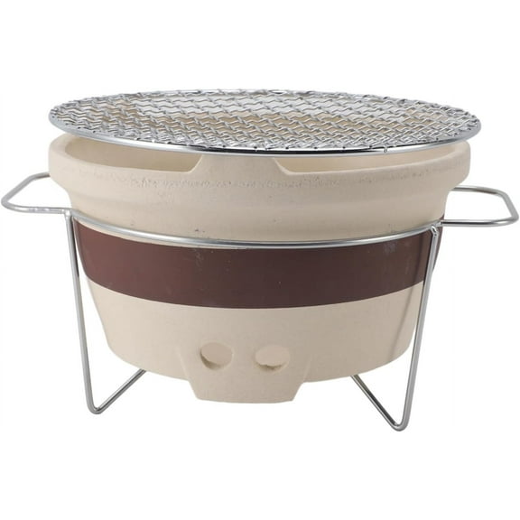 Clay Charcoal Stove, Coarse Ceramic Multifunctional Tea Boiler & Grill, Indoor Outdoor BBQ Compact Portable, for Home Camping