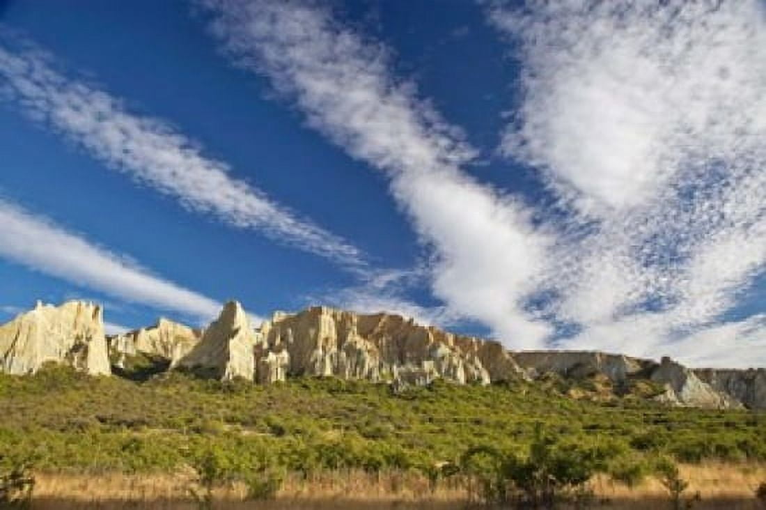 Clay Cliffs near Omarama North Otago South Island New Zealand Canvas Art - David Wall DanitaDelimont (34 x 23)