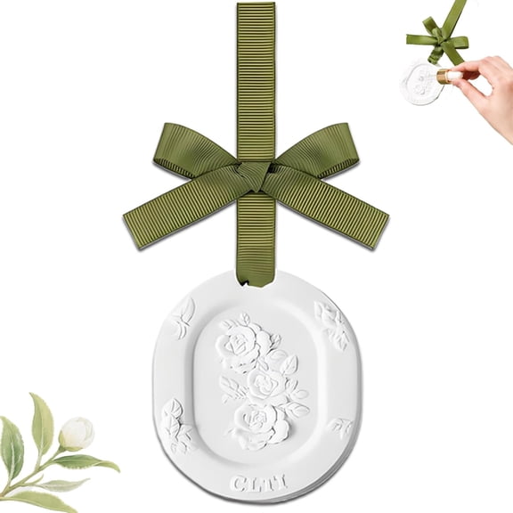 Clay Disk Essential Oil, Passive Diffusers for Essential Oils, 6 Aroma Flower Car Passive Essential Oil Diffuser for Cars, Room, Office, Improves Sleep, Relieves Stress(White Tea)