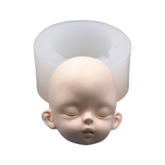 Silicone Human Head Mould 3D Fondant Face Moulds Model Doll Head Mold Making Cake Clay Resin Candle Soap Molds DIY Art