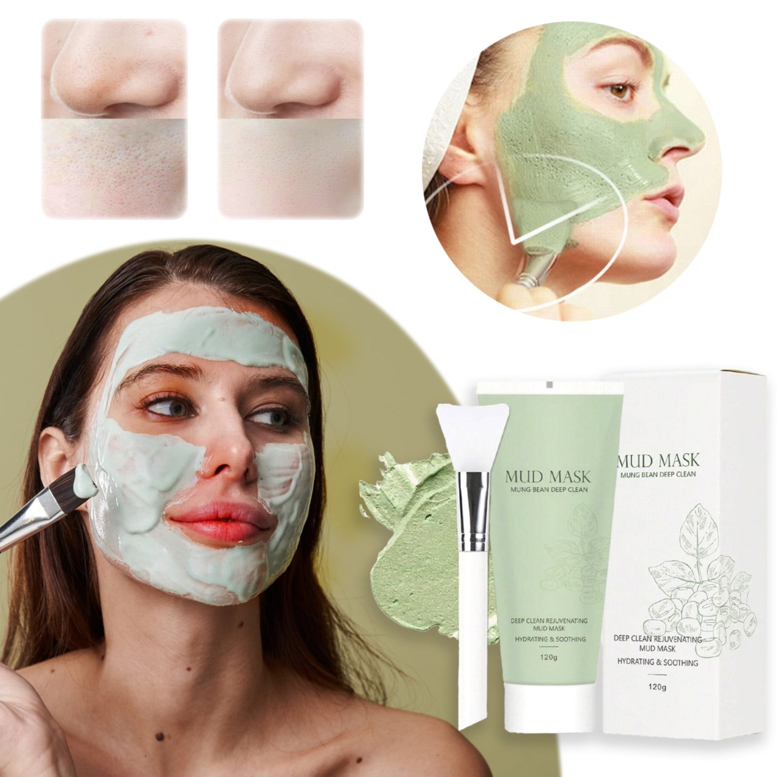 Clay Mask,Avocado Dead sea Mud Stick Mask Natural Organic Green Tea Mud